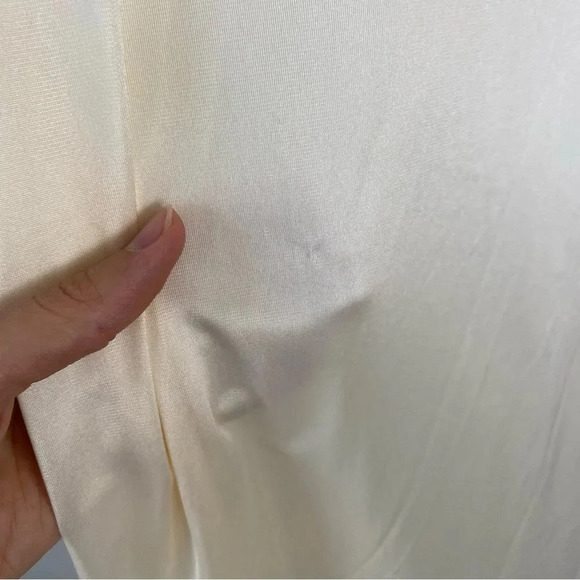 VTG Lorraine S Beige Sheer Peignoir Robe lace Nylon Long Sheer Sleeve Floral - Picture 11 of 16